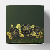 Ballotins Caja de regalo verde con flores doradas (Haut)