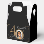 Ballotins Calligraphie 40e anniversaire Black Gold Elegant P (Ouvert)