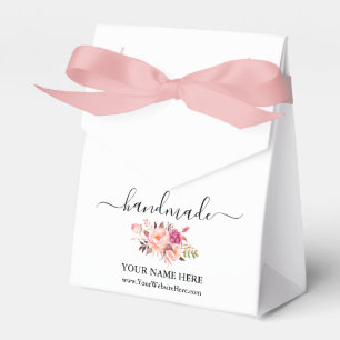 Ballotins Calligraphie Aquarelle artisanale Floral Rose Bow