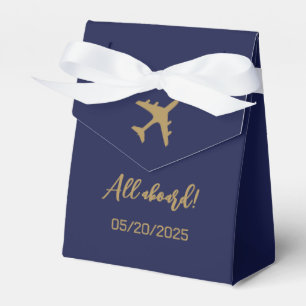 Ballotins Calligraphie Bleu Et Gold Boararing Pass Mariage