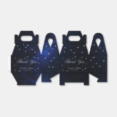 Ballotins Calligraphie de nuit étoilée bleue Mariage céleste (Déplié)