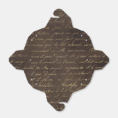 Ballotins Calligraphie en cuivre et or Vintage (Déplié)