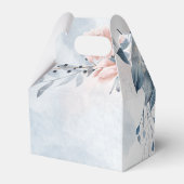 Ballotins Calligraphie Floral Merci Heart V2 Blue ID771 (Arrière)