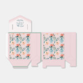 Ballotins Calligraphie Mariage de dentelle rose pâle (Déplié)