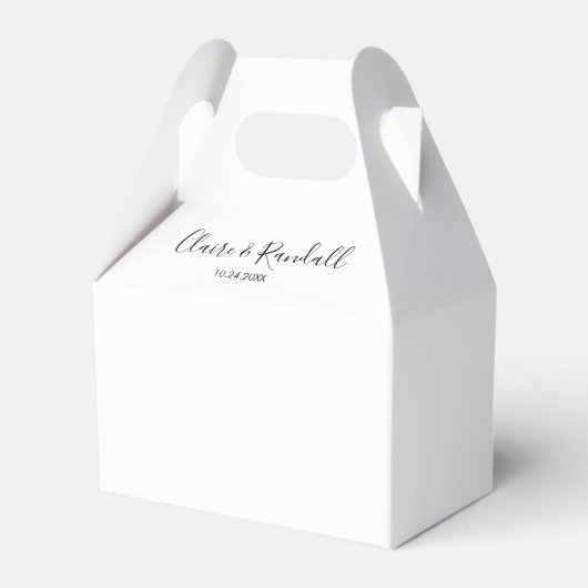 Ballotins Calligraphie Mariage noir et blanc (Verso)
