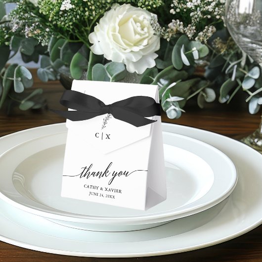 Ballotins Calligraphie Merci Mariage Monogramme