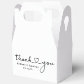 Ballotins Calligraphie moderne Coeur Mariage Merci Gable (Ouvrir)