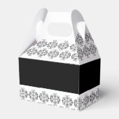 Ballotins Calligraphie noir et blanc Vintage Mariage damassé (Arrière)