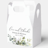 Ballotins Calligraphie Vert Mariage Amour Merci Gable (Ouvrir)