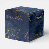 Ballotins Calligraphie Vintage Bleu Nuit et Or (Arrière)