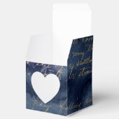Ballotins Calligraphie Vintage Bleu Nuit et Or (Ouvert)
