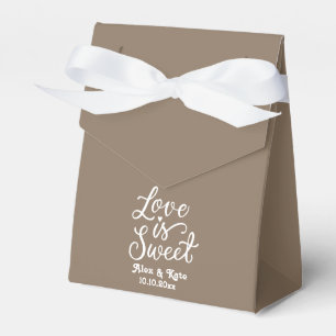Ballotins Calligraphy Love is Sweet in Sepia Tint