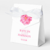 Ballotins Camélia rose floral art boîte de mariage (Verso)