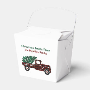 Ballotins Camion d'arbre de Noël rouge et vert