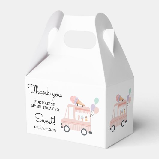 Ballotins Camion de crème glacée Été 1ère Fille Ballotin d'a (Verso)