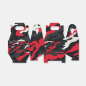 Ballotins Camouflage blanc gris rouge Motif Camo (Déplié)