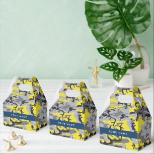 Ballotins Camouflage jaune et gris Votre nom Personnalisez