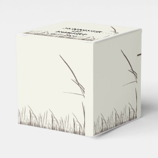 Ballotins Campagne Rustique Terres-Grasses Mariage Favor Box (Verso)