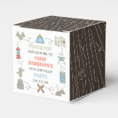 Ballotins Camping Anniversaire Merci de fête (Verso)