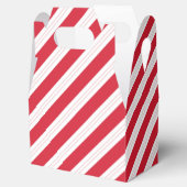 Ballotins Candy Cane Stripe Gabled Christmas Party Favor Box (Ouvert)