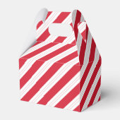 Ballotins Candy Cane Stripe Gabled Christmas Party Favor Box (Verso)