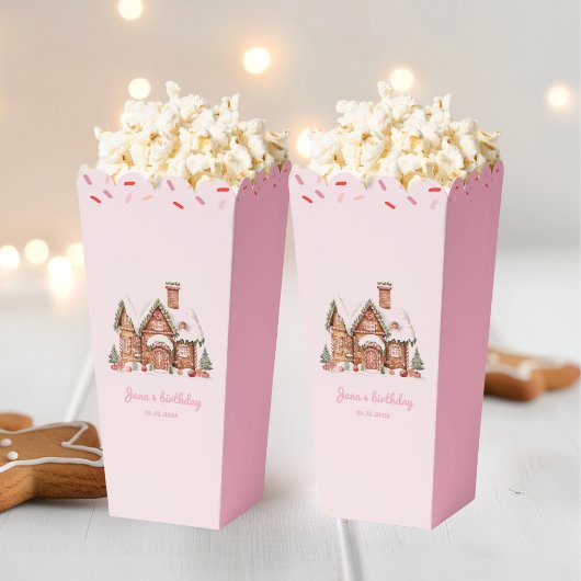 Ballotins Candy Gingerpain Maison rose Anniversaire Popcorn