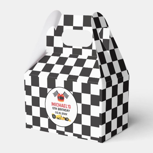 Ballotins  Car Racing Birthday  Caja de regalo (Verso)