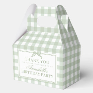 Ballotins Caracoquet à Gingham Vert Favori de Gable d'Annive