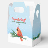 Ballotins Cardinal En Fête De Noël De Neige (Ouvert)