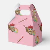 Ballotins Caricature de Chouette Peintre Cute (Arrière)