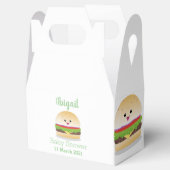 Ballotins Caricature de hamburger kawaii joyeux (Ouvert)