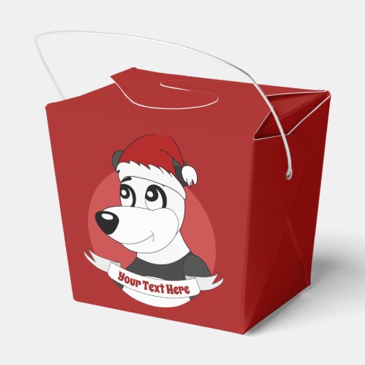 Ballotins Caricature de Noël avec mignon ballotin d'ours de  (Arrière)