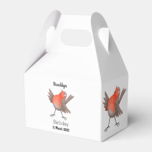 Ballotins Caricature d'oiseau rouge chantant mignon