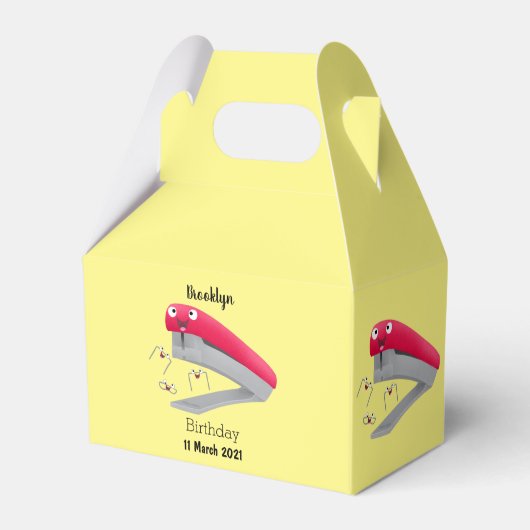 Ballotins Caricature en agrafeuse rouge pâle (Verso)