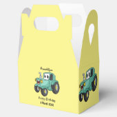 Ballotins Caricature joli tracteur vert joyeux (Ouvert)