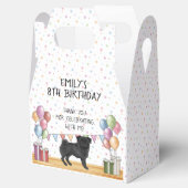 Ballotins Carlin noir Chien coloré Pastel Anniversaire Merci (Ouvert)