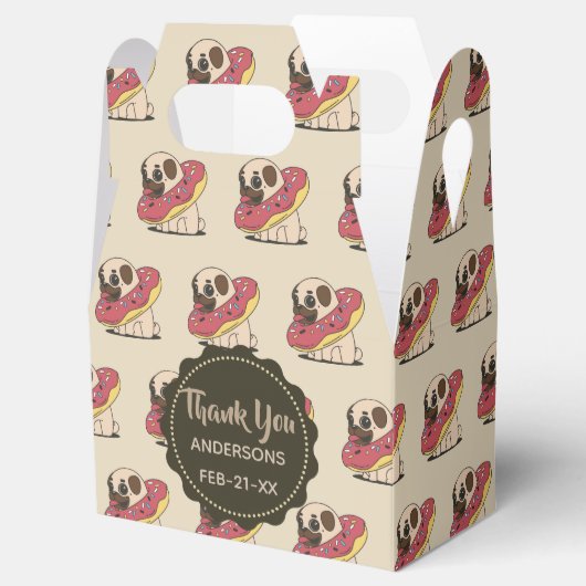 Ballotins Carlins Faune Personnalisés Donuts Favoriser Gable (Ouvert)