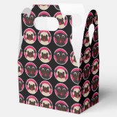 Ballotins Carlins viscéraux et noirs en cercles Motif Party (Ouvert)