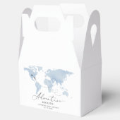 Ballotins CARMEN Dusty Blue Map Baby shower d'aventure (Ouvert)