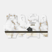 Ballotins Carrara Marble Gris et Gold Graduation Party (Déplié)