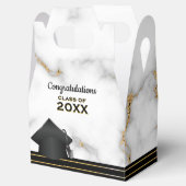 Ballotins Carrara Marble Gris et Gold Graduation Party (Ouvert)