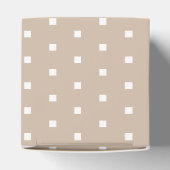 Ballotins Carré blanc points beige cadeau beige (Haut)