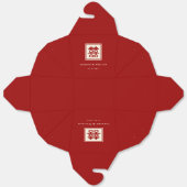 Ballotins Carré classique double bonheur Mariage chinois (Déplié)