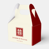 Ballotins Carré classique double bonheur Mariage chinois (Arrière)