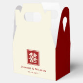 Ballotins Carré classique double bonheur Mariage chinois (Ouvert)