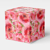 Ballotins Carré de Fête des mariées florale aquarelle (Verso)