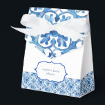 Ballotins Carreaux de citron de la côte d'Amalfi Italie<br><div class="desc">Boîte de mariage de citron méditerranéen de la côte d'Amalfi en Italie, avec carreaux bleus, citron et cadre bleu. Bellissima Italia © Vous pouvez personnaliser avec vos noms. Vous pouvez changer la couleur du texte et le style de police en utilisant l'option de personnalisation supplémentaire. REMARQUE : Les couleurs affichées...</div>