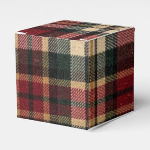 Ballotins Carreaux de flanelle rouge et vert forêt