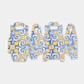 Ballotins Carreaux espagnols - Azulejo Bleu, Jaune et Blanc (Déplié)