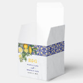 Ballotins Carrelage bleu blanc jaune méditerranéen Mariage c (Ouvert)